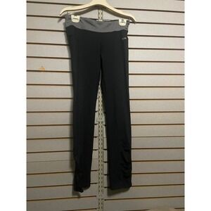 Champion Women Black Athletic Leggings Pants Small‎ S Zipper Pocket Ruched Ankle
